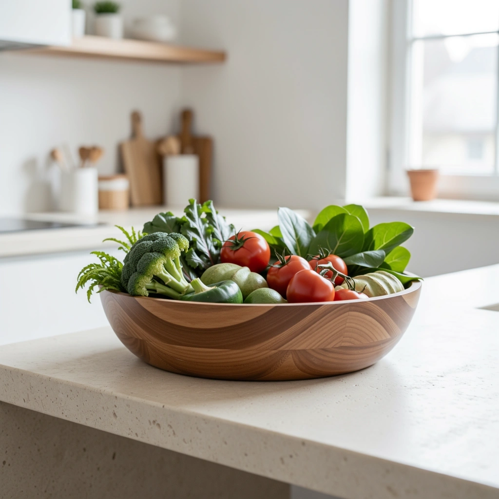 Frische Zutaten in einer modernen Schweizer Küche